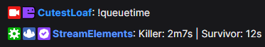 Example of command usage in Twitch chat